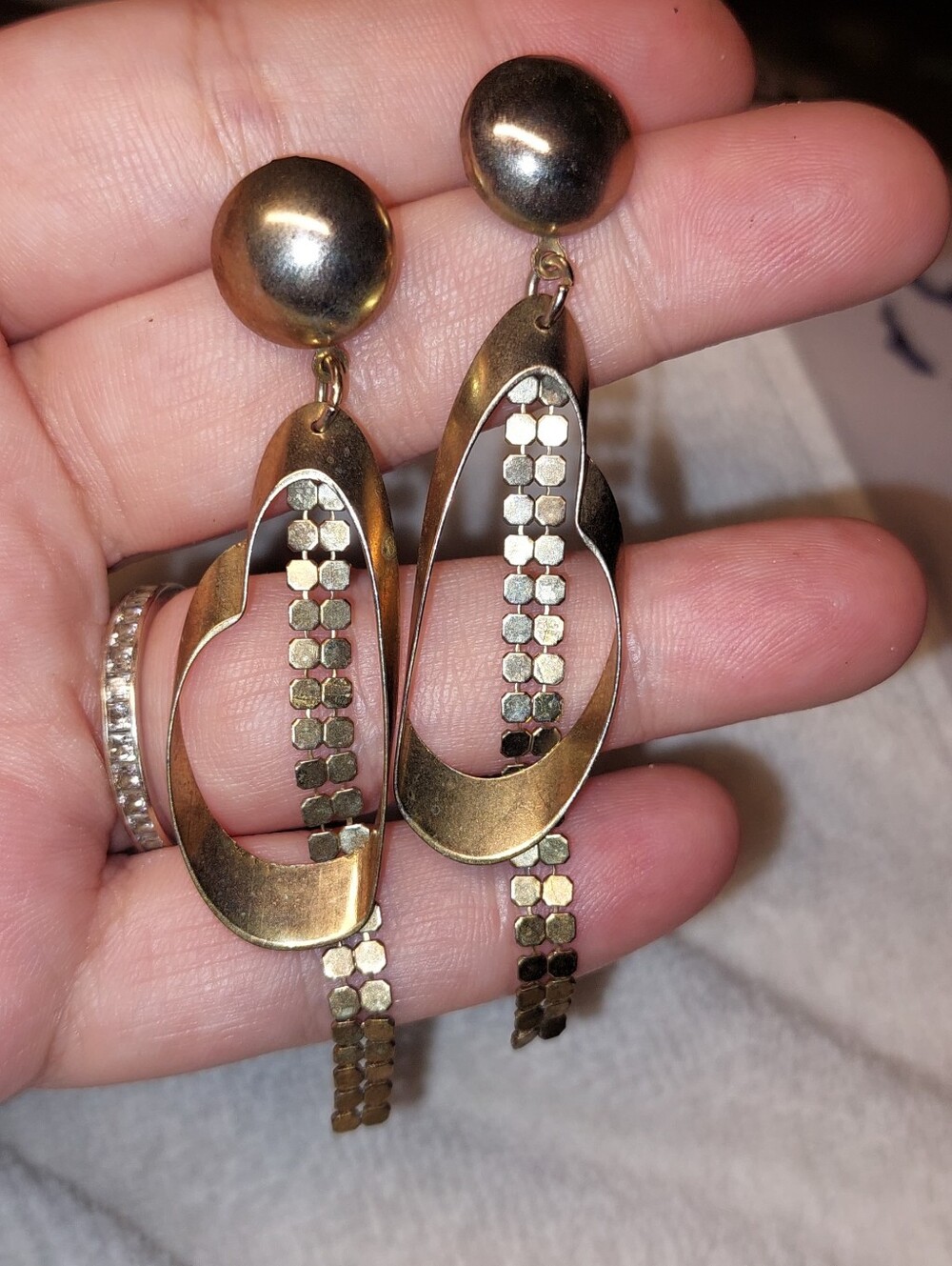 Gold-tone Dangle Drop Earrings - Elegant Women Jewelry